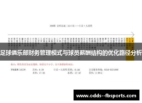 足球俱乐部财务管理模式与球员薪酬结构的优化路径分析 足球俱乐部财务管理模式与球员薪酬结构的优化路径分析